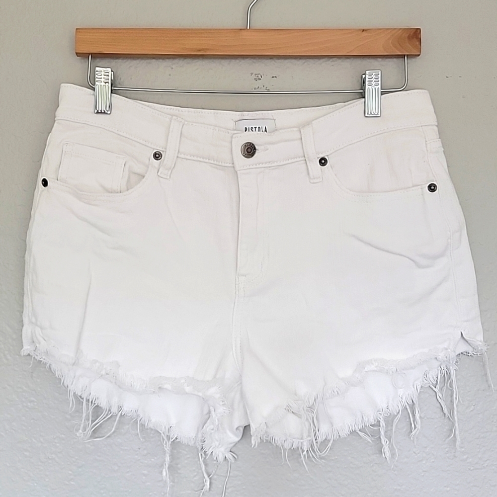 White Pistola Eliana Fray Hem Short